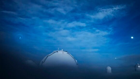 El Telescopio Subaru captó impactantes imágenes de un misterioso remolino sobre el cielo de Hawái. | Foto: Telescopio Subaru