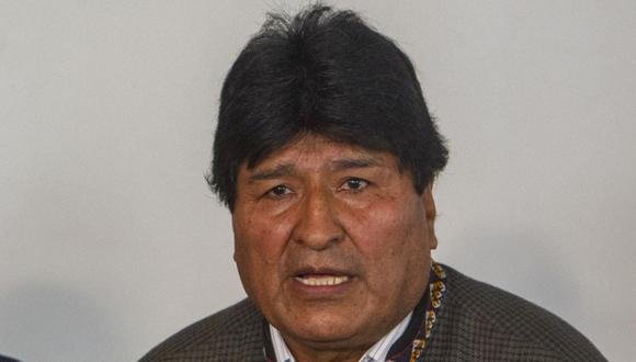 El expresidente de Bolivia Evo Morales habla durante una conferencia de prensa en el hotel Fiesta Americana en la Ciudad de México.