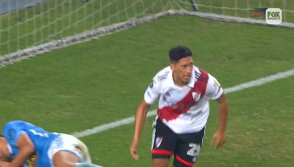 Rodrigo Aliendro marca el empate para River Plate a poco del final. (Foto: ESPN)