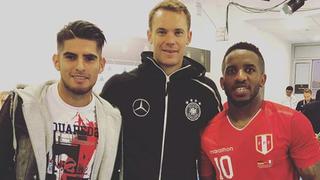 Perú vs. Alemania: Neuer se reencontró con Zambrano y Farfán en los vestuarios