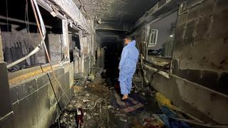 Incendio deja al menos 82 muertos en un hospital para pacientes de COVID-19 en Irak