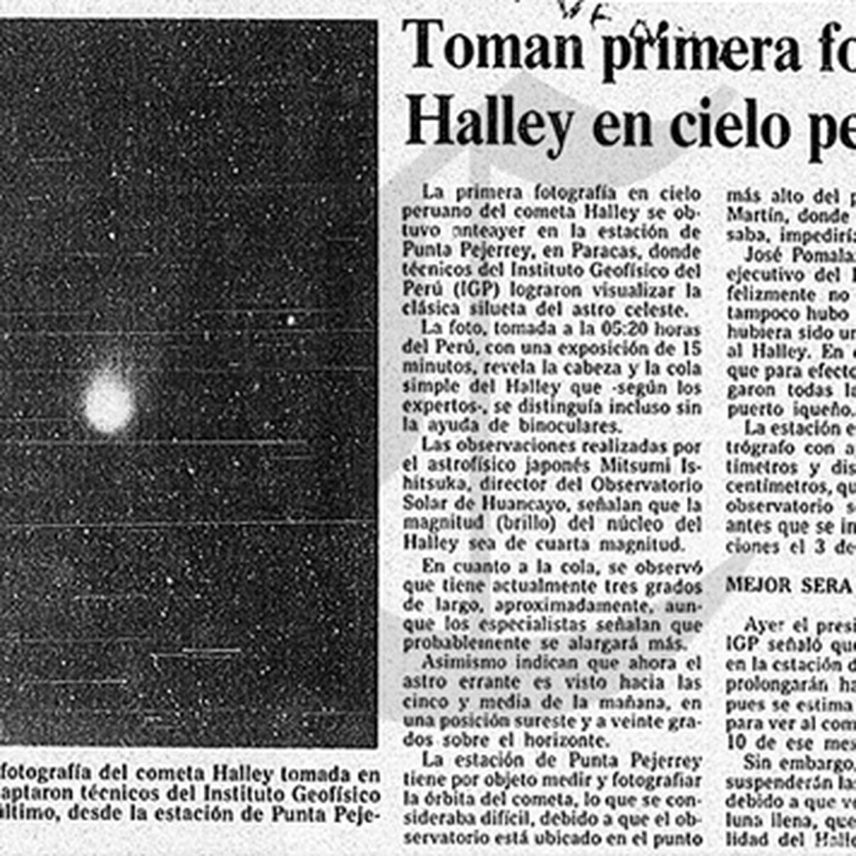 cometa halley de la tierra 1986