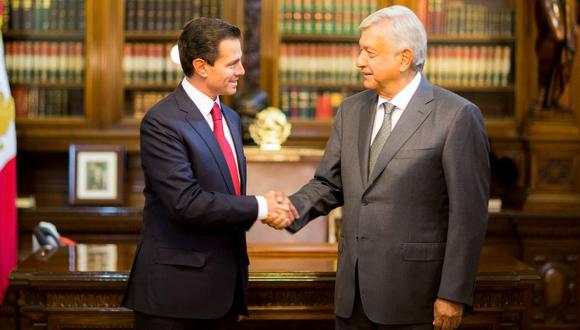 México: AMLO y Enrique Peña Nieto se reunieron en Palacio Nacional. (Foto: Presidencia de México).