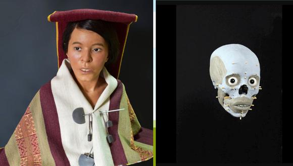 A través de escaneos tomográficos y el uso de programas computarizados en 3D se pudo modelar el rostro de la momia Juanita en un busto de silicona. Así, conocimos cómo lucía esta adolescente de 13 o 14 años antes de ser sacrificada.