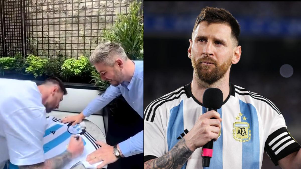Messi firmó una camiseta argentina y le dibujó la estrella que faltaba  arriba del escudo - El Litoral