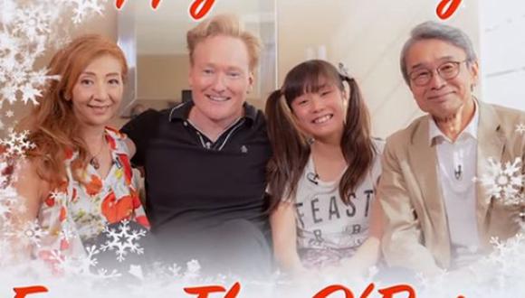 Conan y su familia de alquiler en Japón. (Captura: YouTube)
