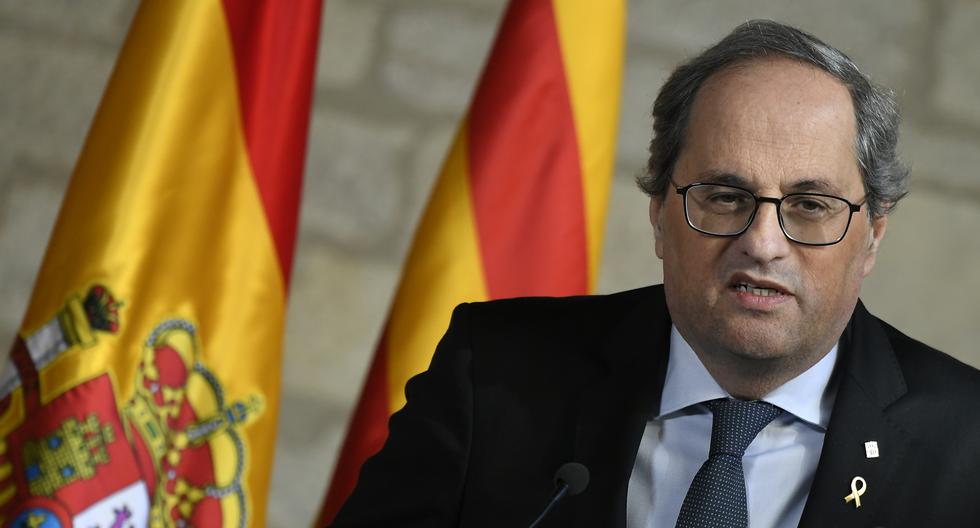 Qim Torra se encuentra confinado en las dependencias presidenciales de Palacio de la Generalitat. (AFP).