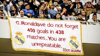 Supercopa de España: Hinchas del Real Madrid recordaron a Cristiano Ronaldo con emotivo mensaje en Arabia 
