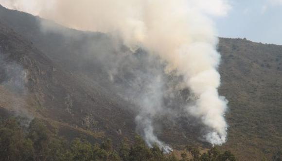 Controlaron incendio forestal en Huancavelica
