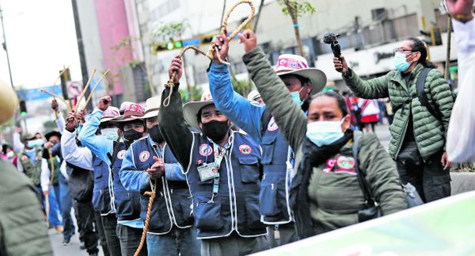 El 28 de julio, el presidente Pedro Castillo cuando llamó a conformar rondas campesinas en donde todavía no existan, incluirlas en el Sistema Nacional de Seguridad y otorgarles presupuesto para dotarlas de logística. (Foto: Archivo GEC)