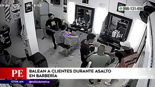 Santa Anita: disparan a dos clientes durante asalto en barbería | VIDEO