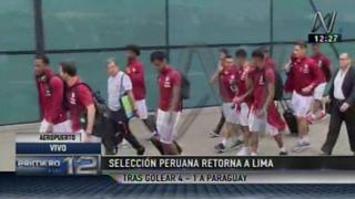 Selección peruana llegó a Lima entre el aliento de los hinchas