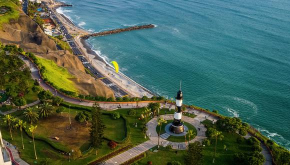 El malecón de Miraflores, uno de los lugares turísticos más atractivos de la ciudad de Lima, la capital del Perú (Foto: Shutterstock)