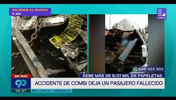 Accidente en Av. Próceres de la Independencia deja un muerto y al menos 15 heridos (Captura: Latina)