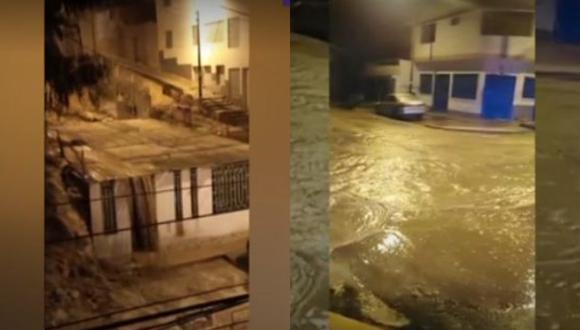 Aniego reportado esta madrugada afectó viviendas en San Juan de Miraflores y una familia quedó en la calle luego que sus pertenencias quedaran inundadas con lodo. (Captura: América Noticias)