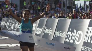 Atleta peruana Aydee Loayza Huamán ganó la Maratón de Miami