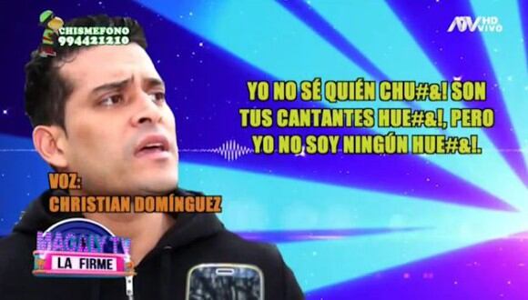 Christian Domínguez amenazó a salseros que hablaron de su beso con Pamela Franco. (Imagen: ATV)