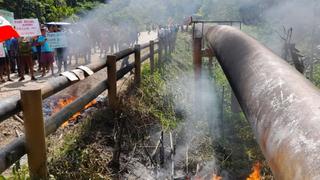 Amazonas: reportan que manifestantes prendieron fuego a tubería del Oleoducto Norperuano