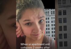 El video viral de una joven contando cómo fue vivir en un edificio de apartamentos que se derrumbó