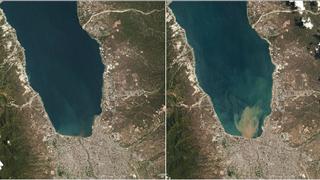 Imágenes de satélite muestran el antes y el después del tsunami en Indonesia | FOTOS