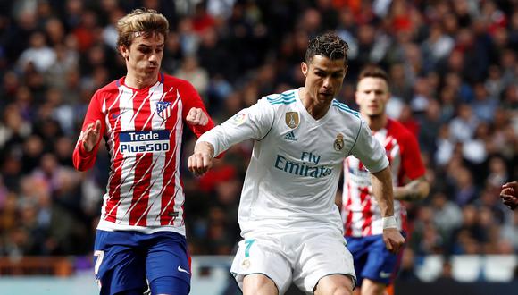 Real Madrid vs. Atlético de Madrid: clásico con Ronaldo y Griezmann por Liga española. (Foto: AFP)