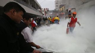 Mercado Central: comerciantes realizaron simulacro contra incendios