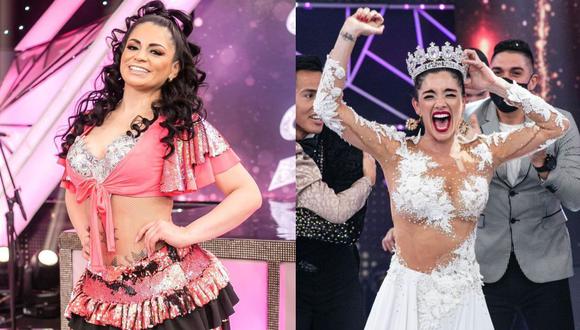 ¿Leslie Moscoso no está conforme con que Korina Rivadeneira ganara "Reinas del Show"? (Foto: Composición/Instagram)