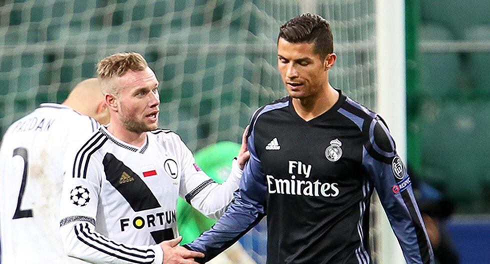 Cristiano Ronaldo tuvo un partido para el olvido ante el Legia Varsovia. Sin embargo, el astro del Real Madrid cometió una conducta desleal contra un rival. (Foto: EFE)