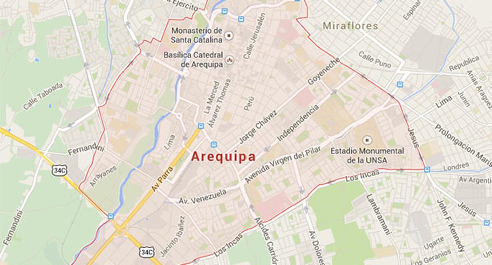 Hecho ocurrió dentro de un hostal en Arequipa. (Foto: Google Maps)