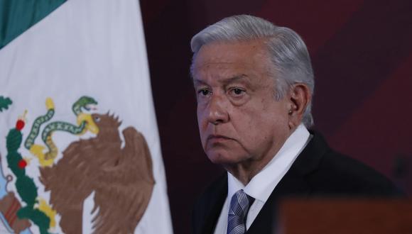 El presidente de México, Andrés Manuel López Obrador, habla durante una rueda de prensa, en el Palacio Nacional de Ciudad de México, México, el 25 de julio de 2023. (Foto de Mario Guzmán / EFE)