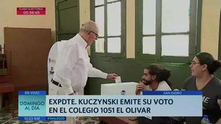 Elecciones 2020: expresidente Pedro Pablo Kuczynski emitió su voto tras permiso judicial