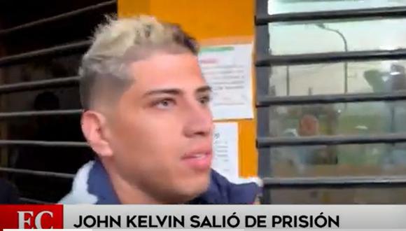Cantante John Kelvin recuperó su libertad tras ordenarse el cese de su prisión preventiva (Captura América TV)