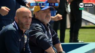 Diego Maradona y el efusivo abrazo con Leandro Contín por marcar un golazo para Gimnasia al minuto del partido | VIDEO