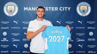 Rúben Dias renovó su contrato con el Manchester City hasta el 2027