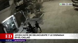 Callao: joven huye de delincuente y le disparan | VIDEO