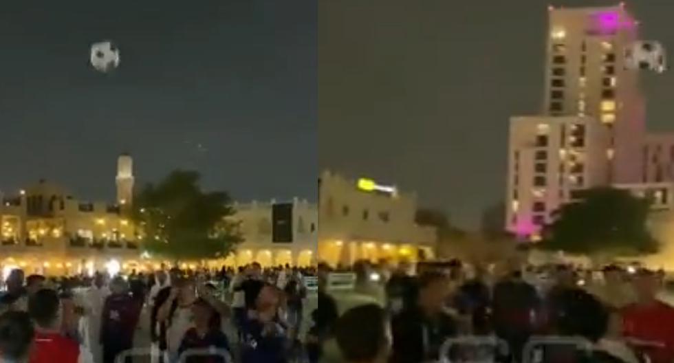 Argentine fans have fun playing soccer in the streets of Doha |  VIDEO