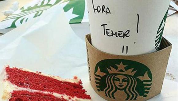 "Fuera Temer", el nombre con que piden café en Starbucks Brasil