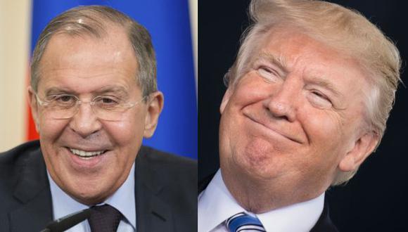 Serguei Lavrov, canciller de Rusia,  y Donald Trump, presidente de Estados Unidos. (Foto: Reuters / AFP)
