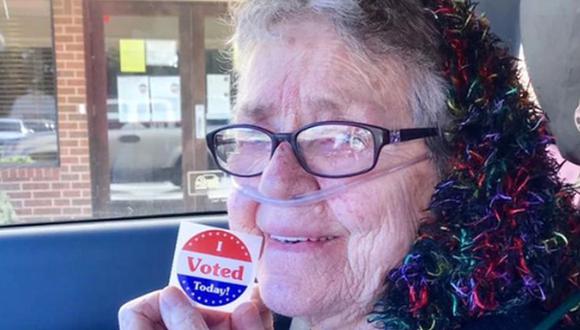 Elecciones en Estados Unidos: Gracie Lou Phillips, anciana de 82 años, muere tras votar por primeras vez. (Captura)
