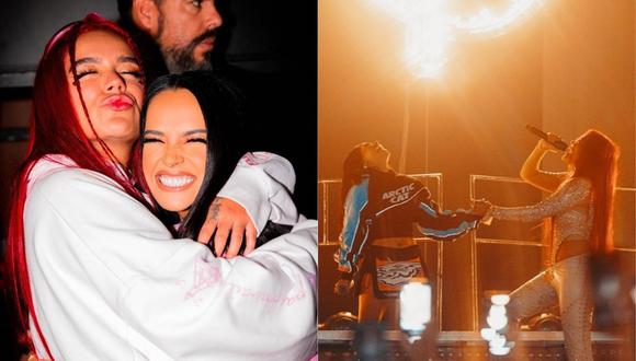 Becky G compartió escenario con Karol G durante show en Los Ángeles. (Foto: Instagram)