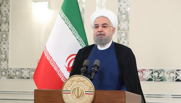 El presidente de Irán, Hassan Rouhani, es visto durante un discurso en video pregrabado ante el 75° período de sesiones de la Asamblea General de las Naciones Unidas en Teherán. (EFE/EPA/IRANIAN PRESIDENTIAL).