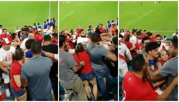 Perú vs. Chile: hinchas se pelearon durante pleno desarrollo del partido | VIDEO. (Foto: Captura de pantalla)