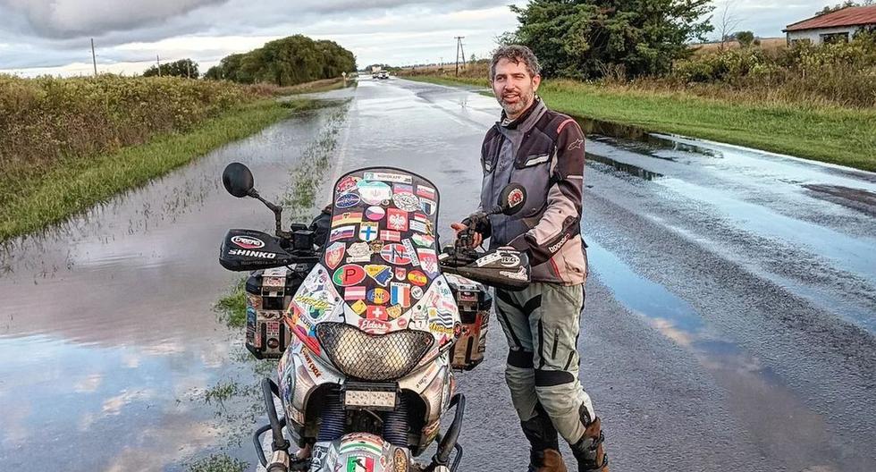 Matteo Nanni recorre el mundo con su moto y ya está en suelo peruano. (Instagram)