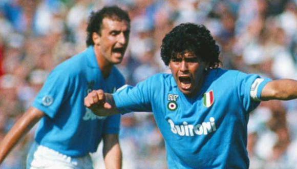 Diego Maradona, ídolo del Napoli.