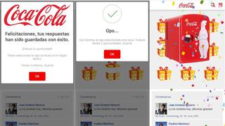 Alerta de phishing: Coca-Cola no está regalando una mininevera en WhatsApp