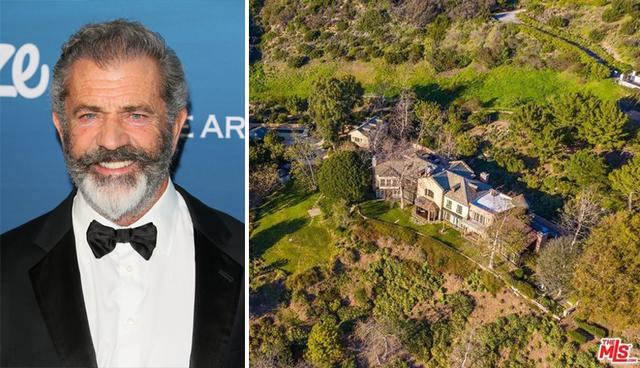Mel Gibson compró esta elegante propiedad en 2008 por $ 11.5 millones a David Duchovny y Téa Leoni, quienes estaban casados en ese momento. (Foto: The MLS)