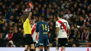 River vs. Boca: Wilmar Barrios fue expulsado por esta entrada contra Exequiel Palacios | VIDEO