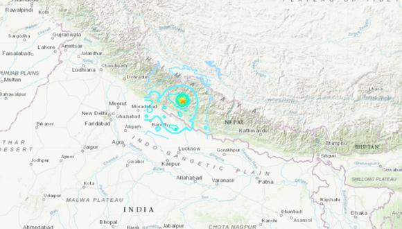 El seísmo de magnitud 5,6 tuvo su epicentro en una región remota del oeste del país a una profundidad de 15,7 kilómetros, según el Servicio Geológico de Estados Unidos (USGS). (Foto: USGS)