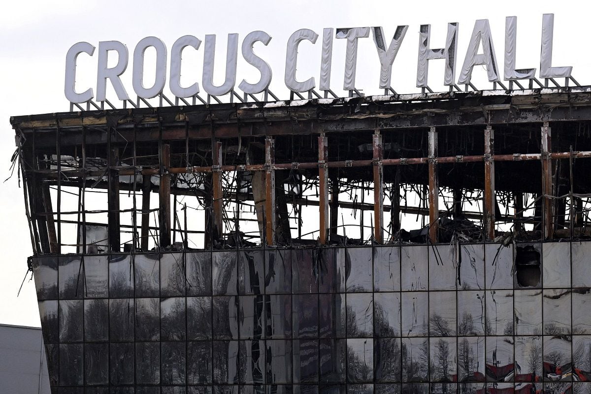 La sala de conciertos Crocus City Hall, en Krasnogorsk, en las afueras de Moscú, fue atacada. (Foto: AFP)