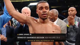 Errol Spence Jr. venció a Mikey García por decisión unánime y retuvo su cinturón wélter FIB | VIDEO